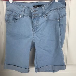 Long denim shorts